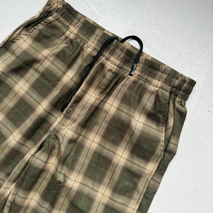 直筒休闲百搭棕色格纹裤 Liberty 仅1件 样板格子裤 男 Kostume