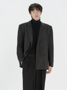 Liberty Kostume 秋冬季休闲通勤青年流行西装毛呢外套男士