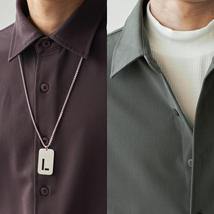 Liberty Kostume 衬衫人字纹长袖尖领国风春秋冬男女