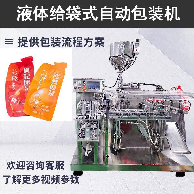植物饮料果蔬原浆给袋式包装机异型袋水平给袋机沙棘原浆包装机