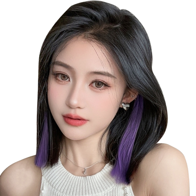 梵舌妮仿真彩色挑染挂耳染假发片