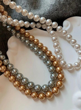 消失的她同款倪妮珍珠项链延长链925银澳白珍珠锁骨链女正圆强光