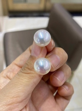 韩国fever同款耳钉925银针圆形馒头珍珠耳钉马贝珍珠法式珠光高级