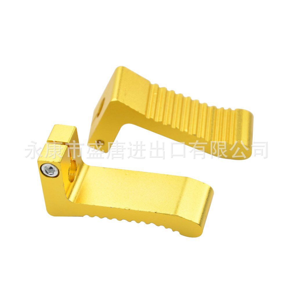 GOOFIT 1 对小脚钉 7 形脚踏板替换 2 冲程 47cc 49cc  金色