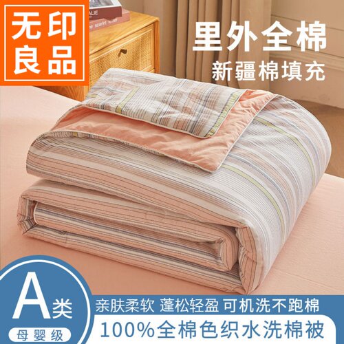 无印良品A类新疆棉花被里外全棉