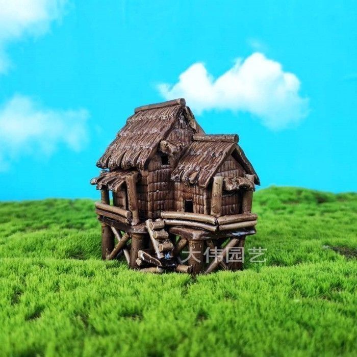 小房子摆件户外造景仿古建筑模型