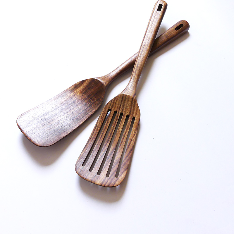 厂价直销柚木炒菜专用套装锅铲