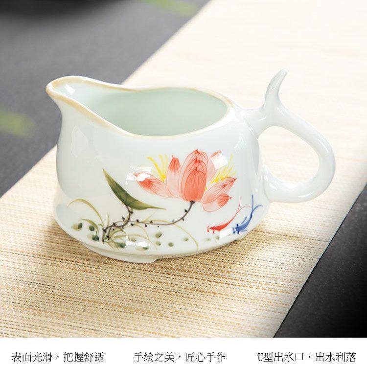 手绘公道杯陶瓷功夫茶具配件清仓家居大号家用茶海分茶器,餐饮具,公道杯,淘宝优惠券,粉丝福利购,淘宝优惠卷