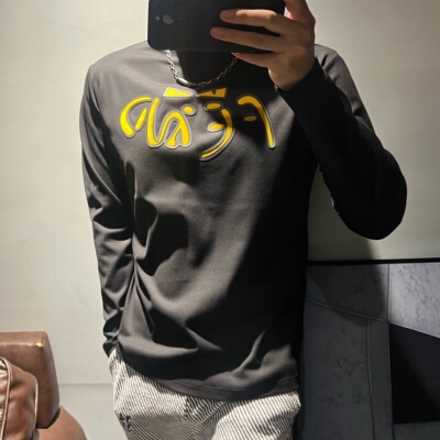 轻奢新款高端丝光棉打底衫圆领长袖T恤男时尚欧货潮牌欧货独家