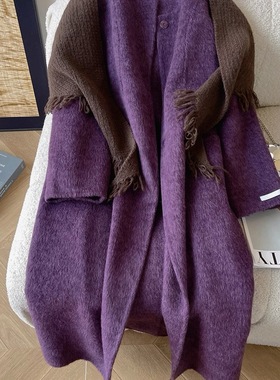 TOO家-显瘦羊毛外套(配可拆卸披肩围巾)（含100澳毛）2509004318G