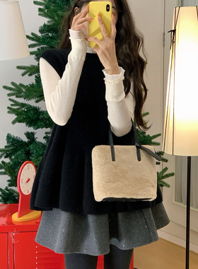 Vaoom-圣诞主题闪闪发光超显腿长宽松紧腰百褶半身裙K1760