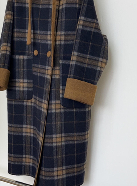 TOO家-连帽撞色袖口设计感外套羊毛外套(含100澳毛)2509107755K