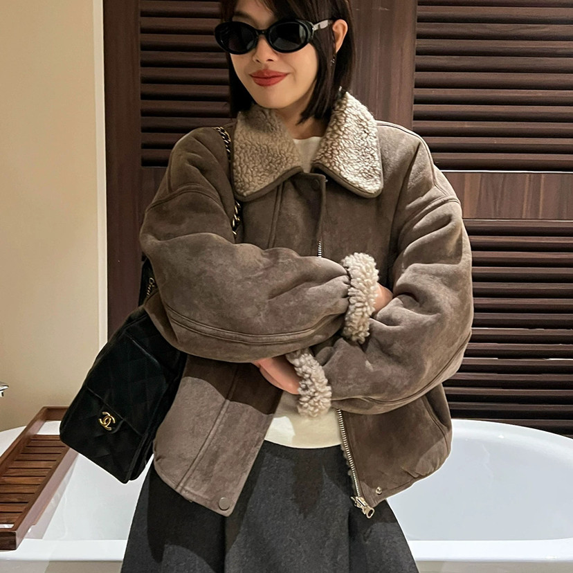 买手严选-泡菜馆-冬季保暖翻领两面穿羊毛外套（含100绵羊毛）351,女装/女士精品,羽绒服,淘宝优惠券,粉丝福利购,淘宝优惠卷