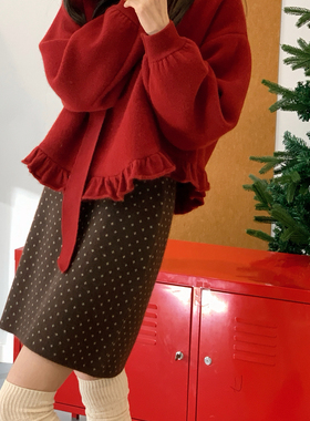 Vaoom-显瘦韩感花苞柔软巨好穿松紧腰半身裙（含9.9绵羊毛）K1686