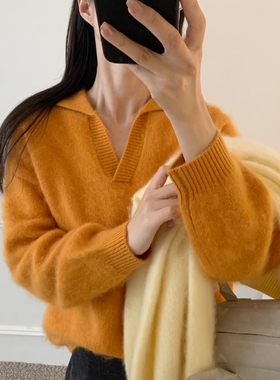 妮Bonnet-剪刀领套头保暖毛衣（含95羊毛）(5山羊绒)N159-250559