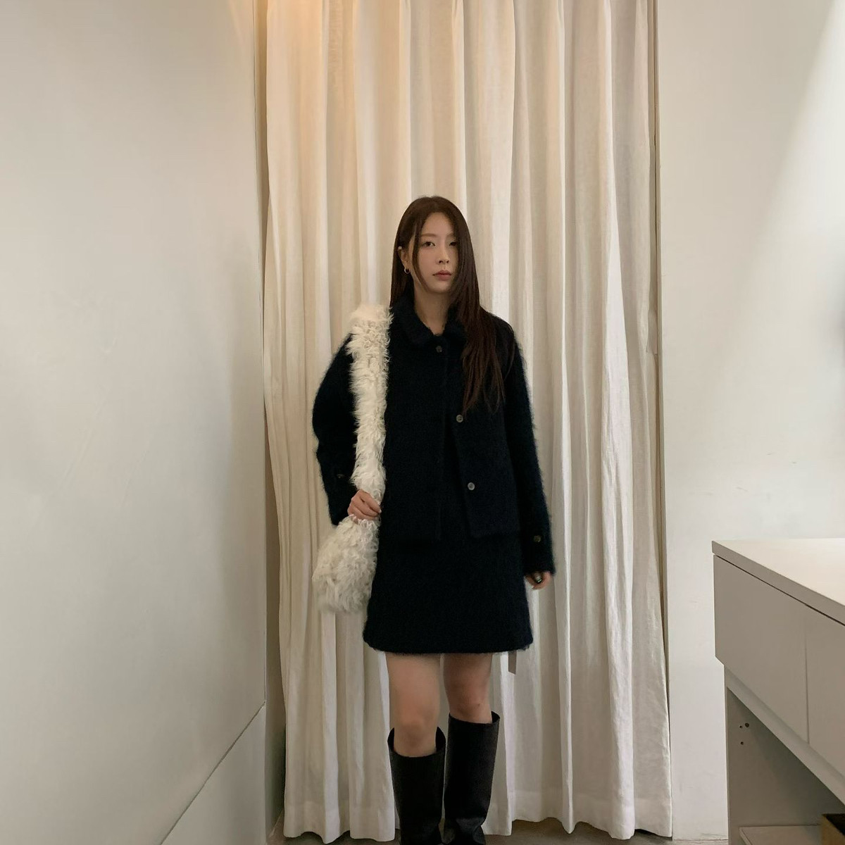 ins小屋-复古翻领短款毛呢羊毛外套（含100羊毛）slurp-60282-1