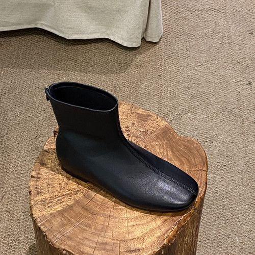 SKOERS-简约极简方头短靴(头层牛皮)91-598