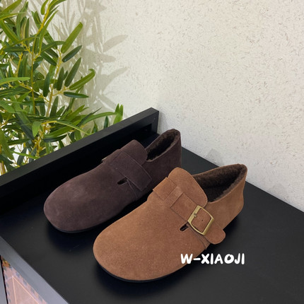 W-小集-上新经典百搭皮扣百搭加绒勃肯鞋(磨砂牛皮)YS1-WB-899-A