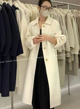 卡芙-长款气质小众羊毛羊毛外套(配腰带)（含70绵羊毛）YS1-88283