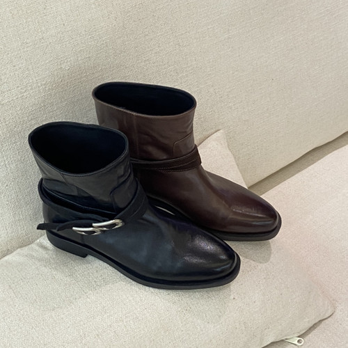 SKOERS-简约百搭皮质短靴(牛皮)91-391