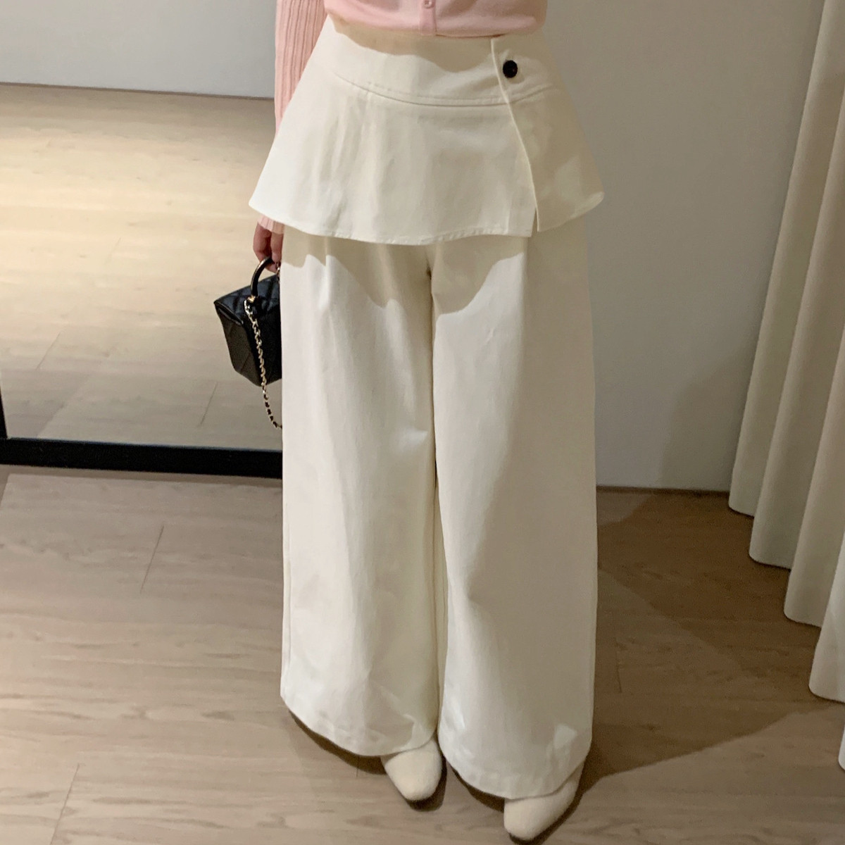 poisooo-阔腿裤休闲裤(配可拆卸屁帘)(秋冬必不可少～)PS8193,女装/女士精品,休闲裤,淘宝优惠券,粉丝福利购,淘宝优惠卷