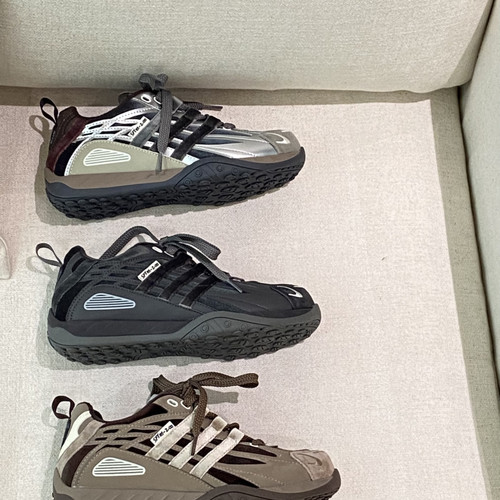 SKOERS-冬上新头层牛皮复古拼接撞色线迹厚底加绒德训鞋2586