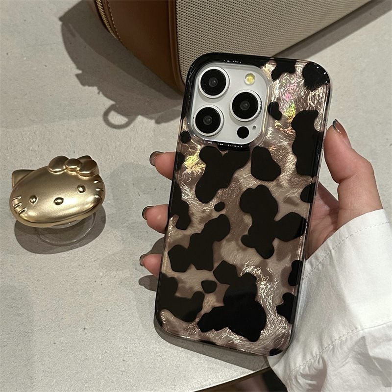 高级感黑金豹纹适用iPhone16