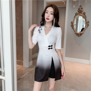 按摩技师服2023冬季新款性感显瘦水疗桑拿工作服气质spa套装工衣