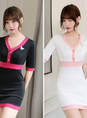 秋冬美容师工作服女美容院足浴足疗养生馆店长技师气质高端套装
