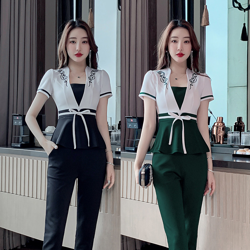 新款秋冬足疗技师工作服酒店桑拿按摩工衣美容师服装ktv公主制服