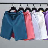 纯棉春夏季 男女毛圈短裤 抽绳松紧腰休闲宽松运动裤 新款 时尚 百搭潮