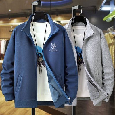 立领春秋冬宽松纯棉外套卫衣