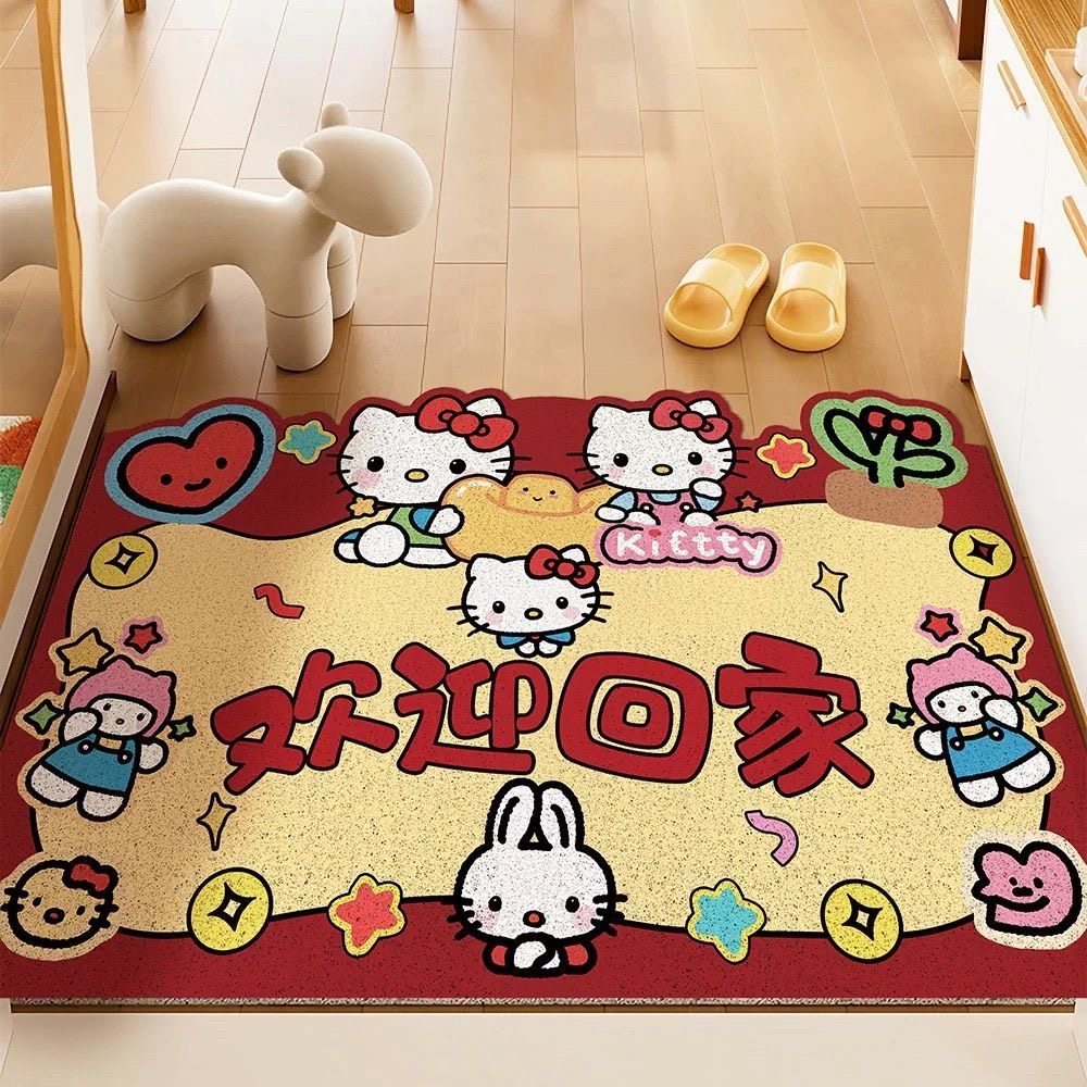 HelloKitty入户门地垫可裁剪软丝圈脚垫可爱家用进门口蹭土防滑,居家布艺,入户地垫,淘宝优惠券,粉丝福利购,淘宝优惠卷