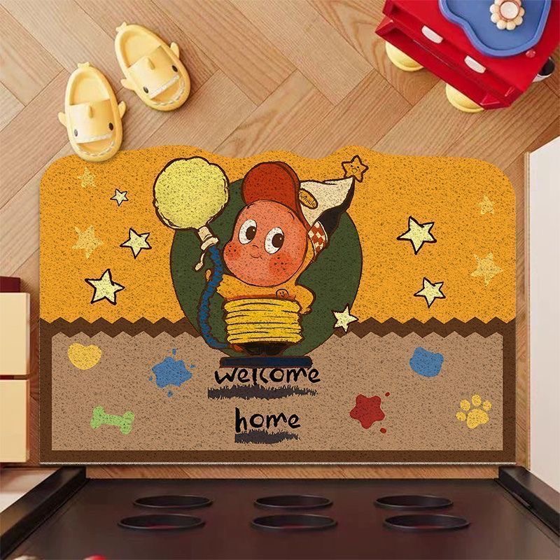卡通星星人地垫可爱高级入户门玄关专用地垫厚实耐用耐磨蹭土脚垫