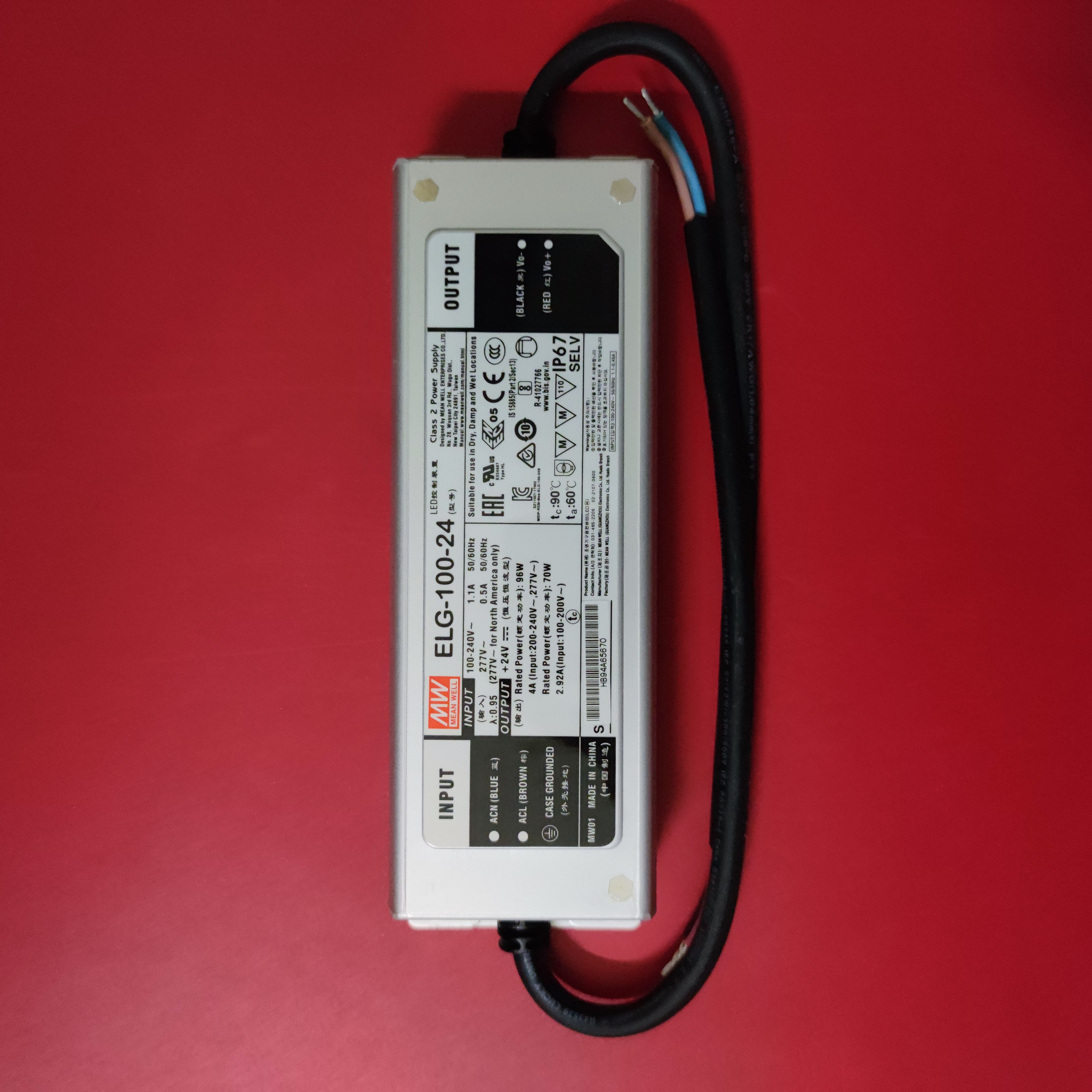 台湾明纬elg-100-24 70~100w恒流型 恒压型led驱动器24v 原装正品