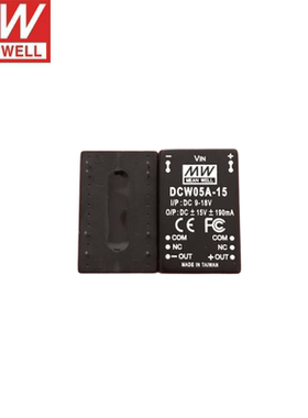 台湾明纬DC-DC模块电源DCW05A-15 5W 36~72V转±15V0.1A双路输出