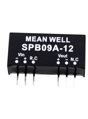 明纬电源SPB09A/09B/09C 03/05/12/15/24 3W DC-DC稳压转换器 SIP