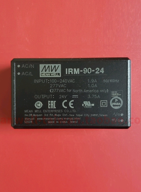 台湾明纬电源IRM-90-12/15/24/48V AC-DC PCB安装型绿色电源模块