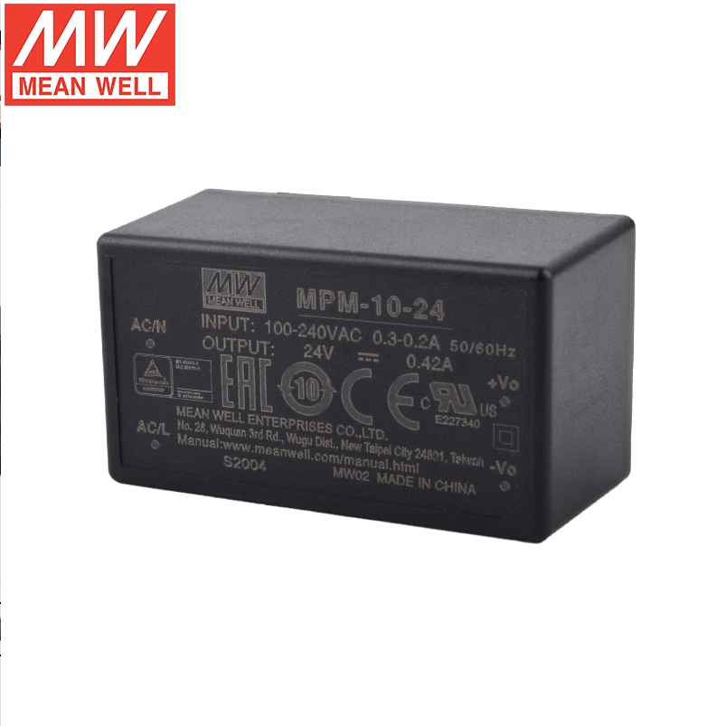 台湾明纬MPM-10开关电源10W 3.3/05/12/15/24V封闭型医疗电源模块