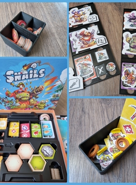 蜗里斗牛Snails 桌游收纳 3D打印（仅收纳无桌游）
