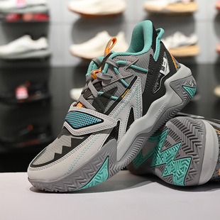 李宁男大童鞋怒放 TEAM V3回弹中帮童篮球鞋2026春季新款YKBW012