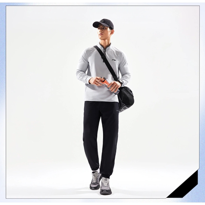 李宁防泼水立体裁剪运动长裤