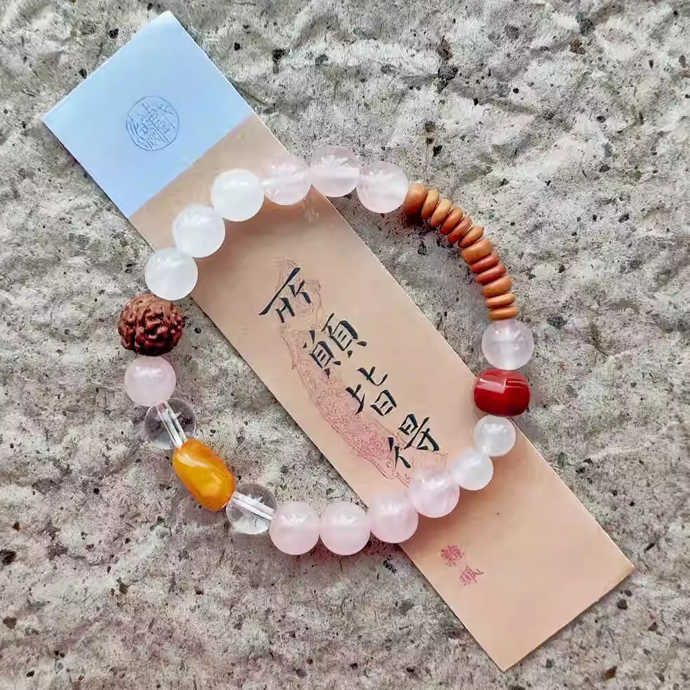 花样森林原创|新中式手串国风蜜蜡南红手链女2024年新款轻奢小众