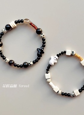 情侣手链设计感秘鲁珠情侣