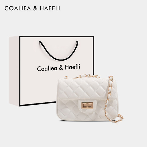 官网COALIEA&HAEFLI菱格链条包女