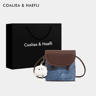 香港手机包女式 斜挎包大容量牛仔包女通勤包百搭单肩小包 2025新款