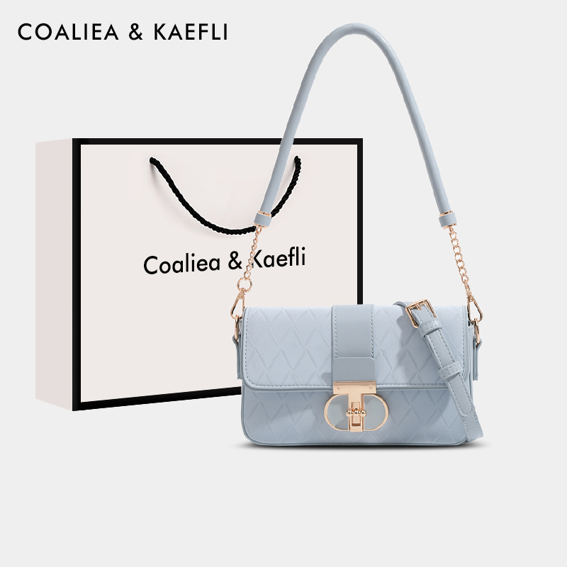 官网COALIEA&KAEFLI粉色小方包女