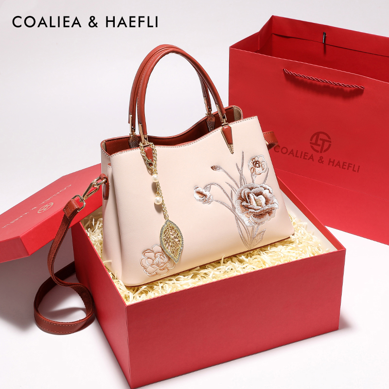 官网COALIEA&HAEFLI刺绣妈妈包女