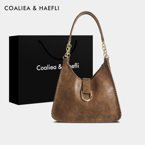 官网COALIEA&KAEFLI复古单肩包女