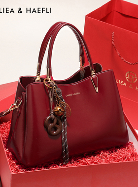 香港品牌婚包女红色包包大容量新娘手提包女大气中年喜妈妈婚宴包